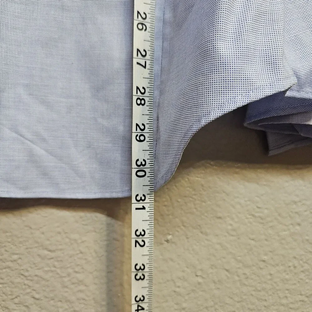 Banana Republic Non-Iron Slim Fit Men's Blue Dress Shirt Button Front Sz M FF771